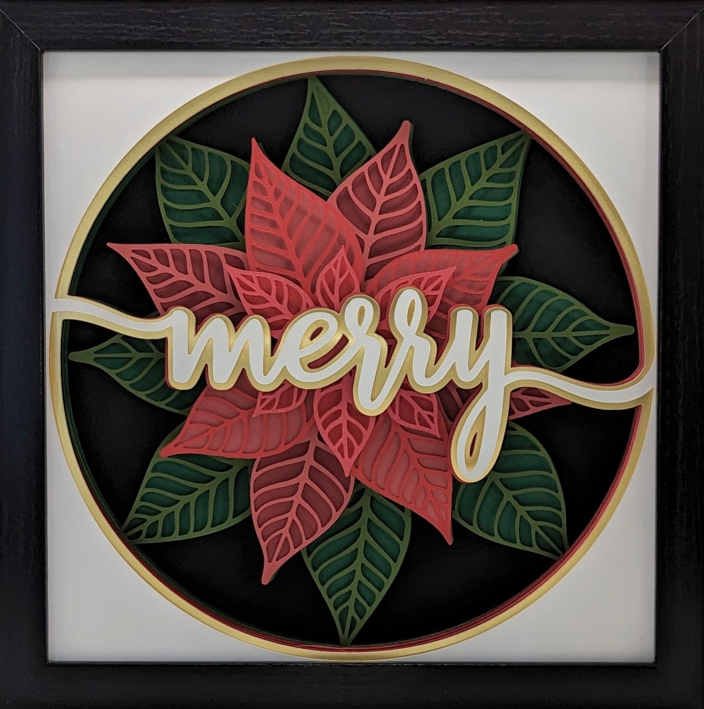 Merry Shadow Box - Holiday - Christmas Decoration