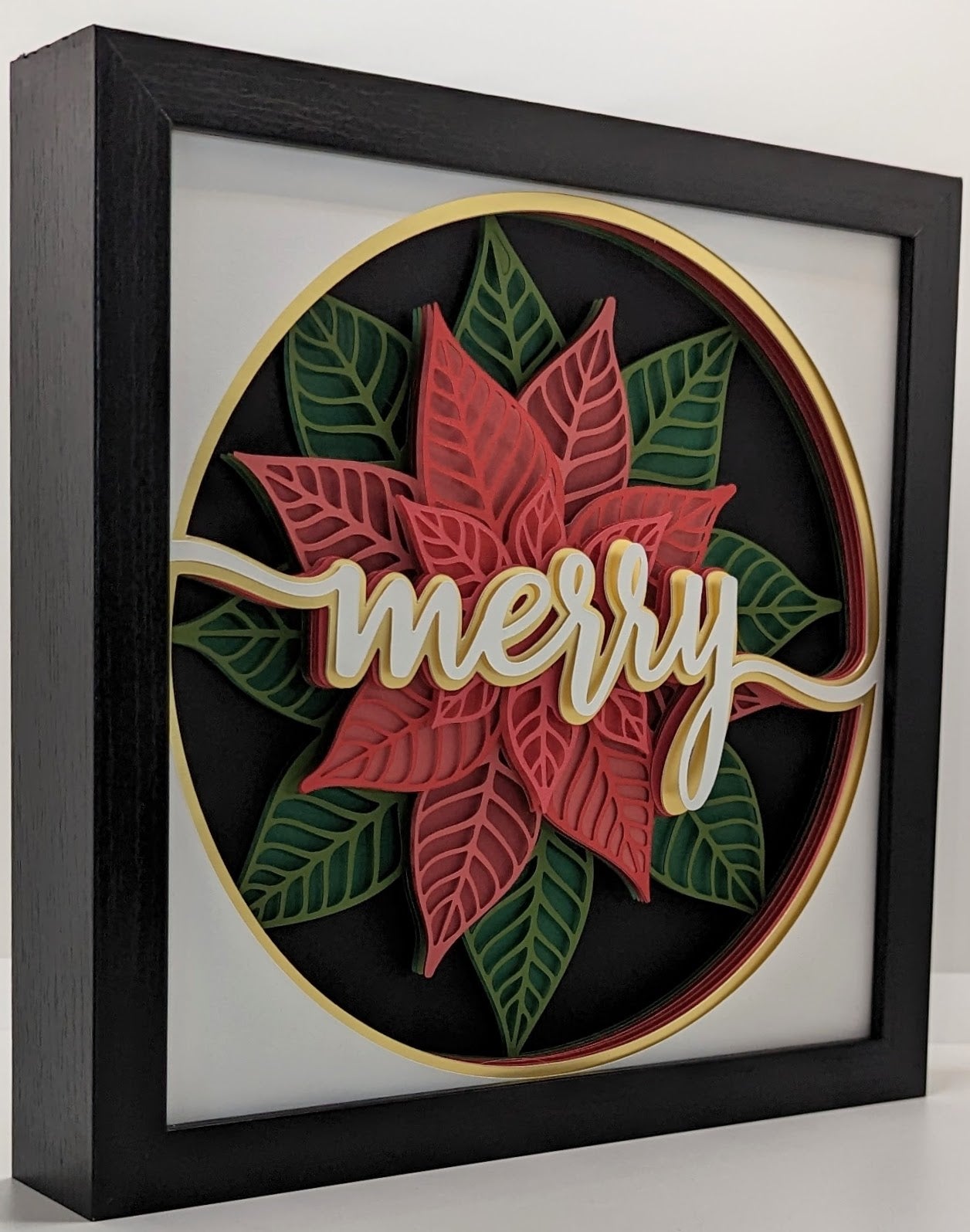 Merry Shadow Box - Holiday - Christmas Decoration