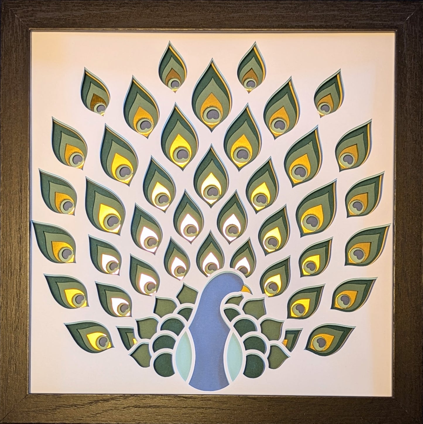 Peacock Shadow Box