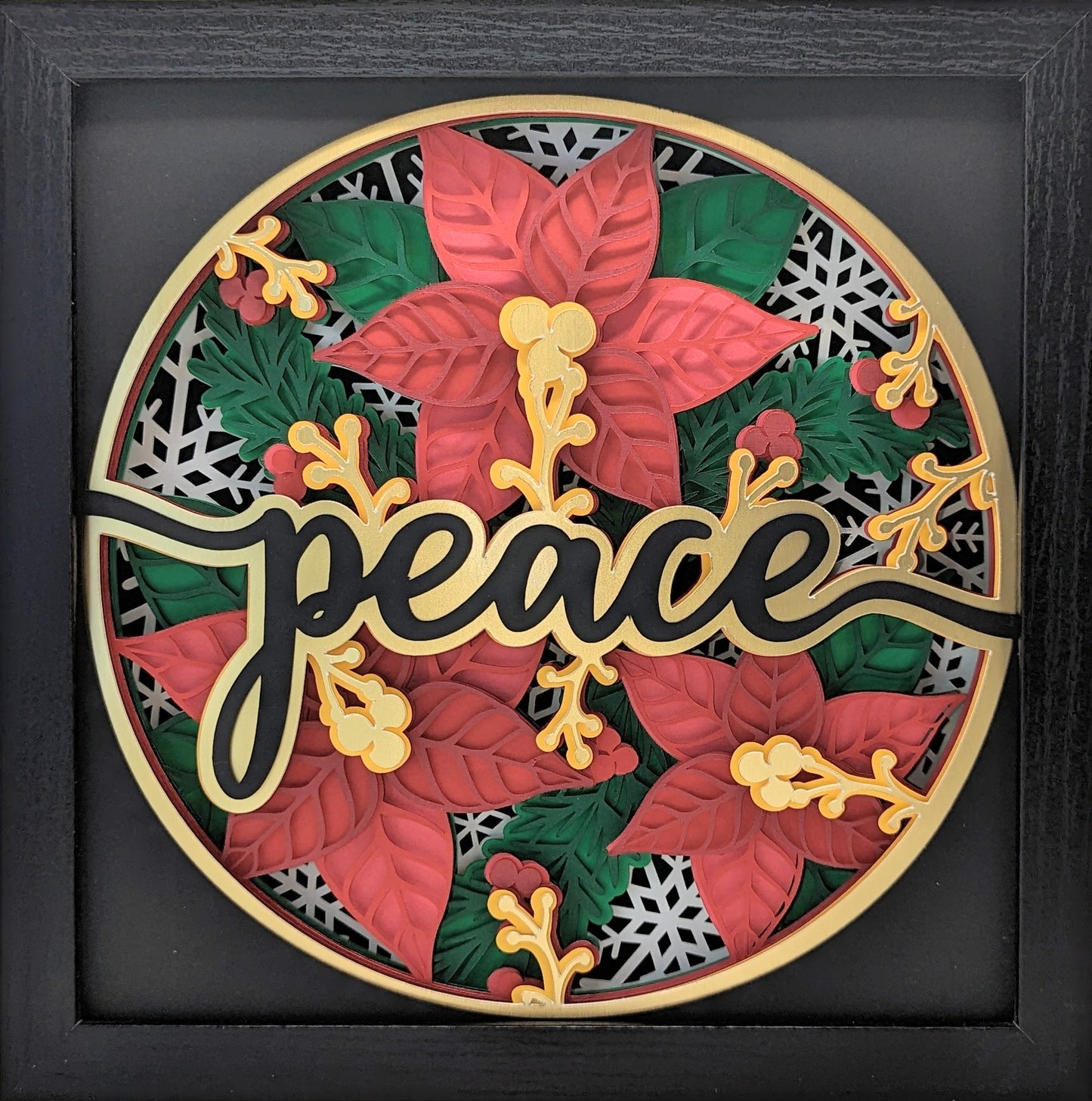 Peace Holiday Decoration Shadow Box