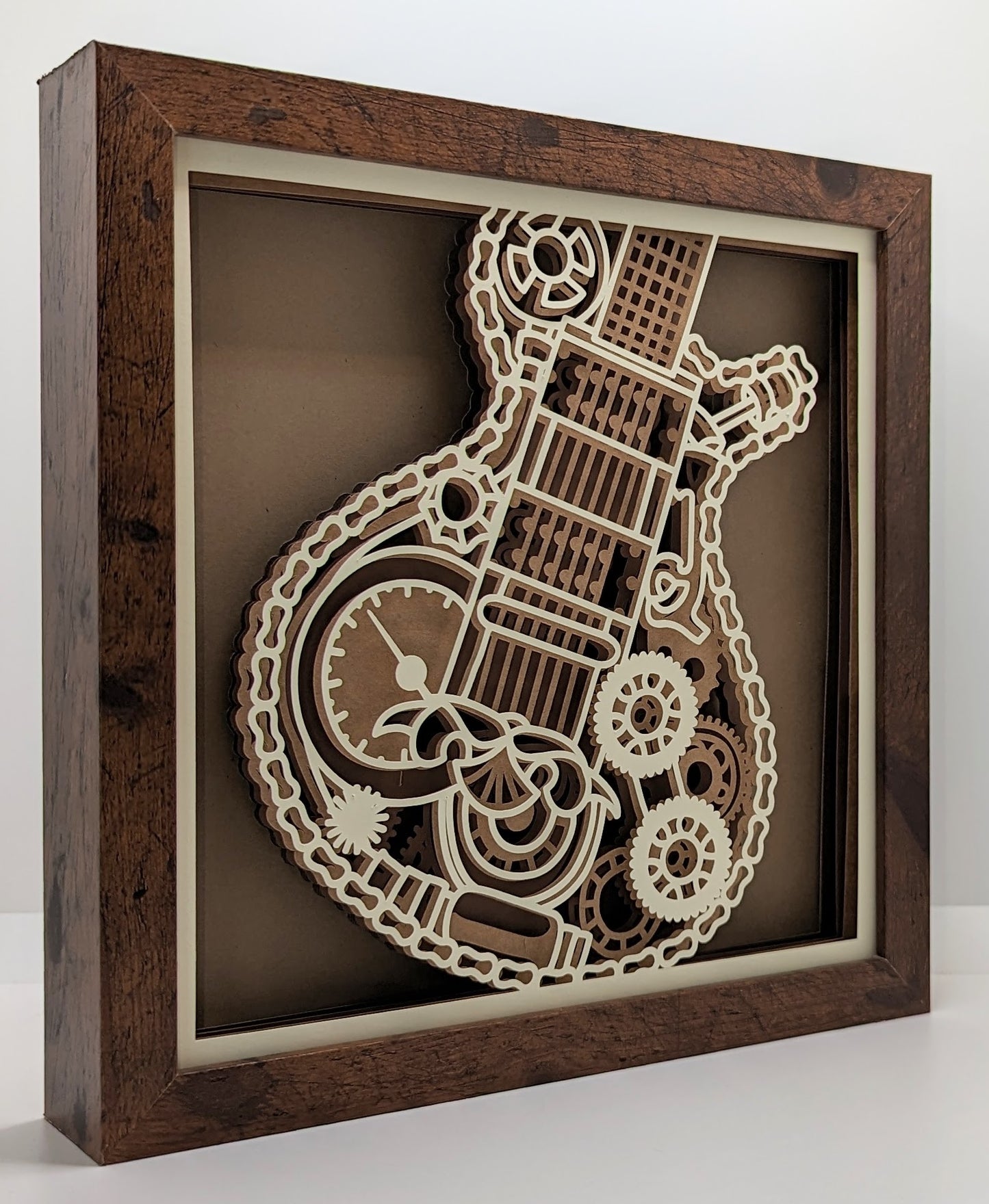 Steampunk Guitar Shadow Box