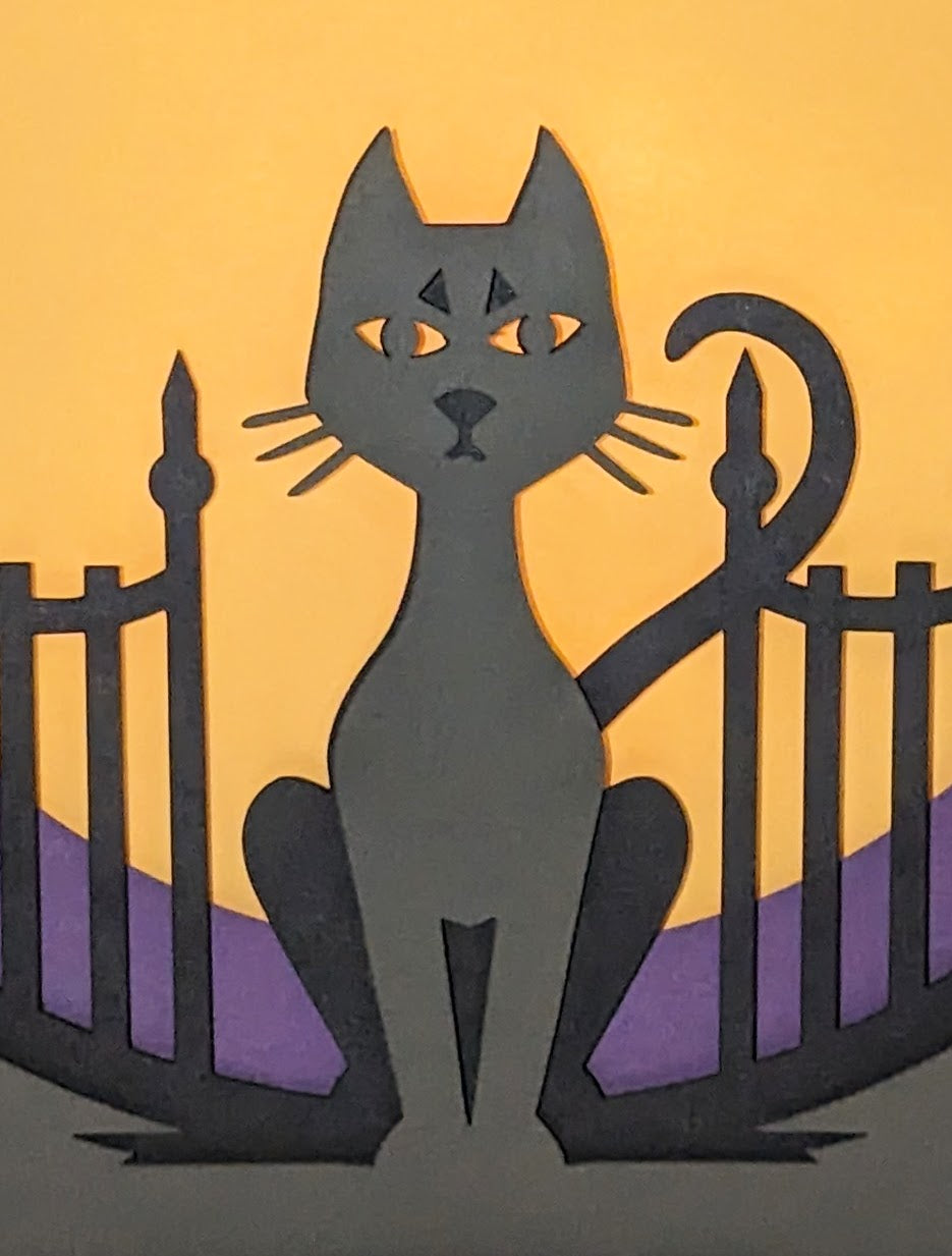 Lucy Cat Halloween Shadow Box