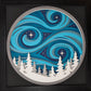 Wintery Night Shadow Box