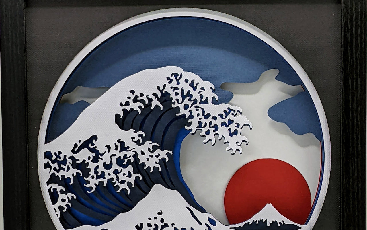 Homage to Hokusai Shadow Box