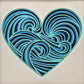 Ocean Heart Shadow Box - Available in Three Colors